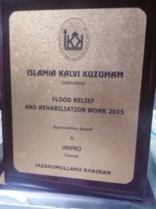 IKK honours UNIPRO with this shield